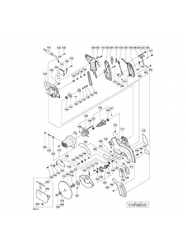 Vue éclatée Hitachi Hikoki C10FSB #01