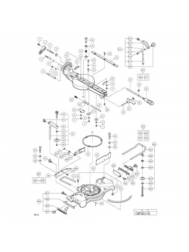 Vue éclatée Hitachi Hikoki C8FSE #01