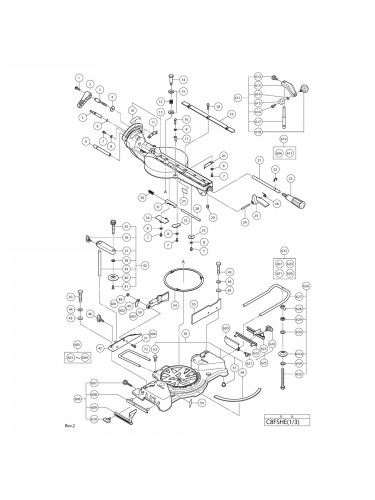 Vue éclatée Hitachi Hikoki C8FSHE #01