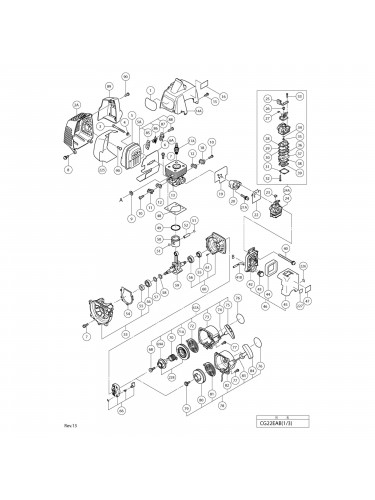 Vue éclatée Hitachi Hikoki CG22EAB #01