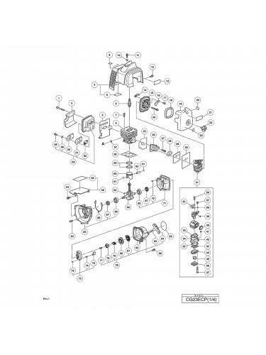 Vue éclatée Hitachi Hikoki CG23ECP #01