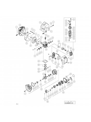 Vue éclatée Hitachi Hikoki CG24EBSP #01