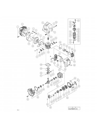 Vue éclatée Hitachi Hikoki CG27EBSP #01