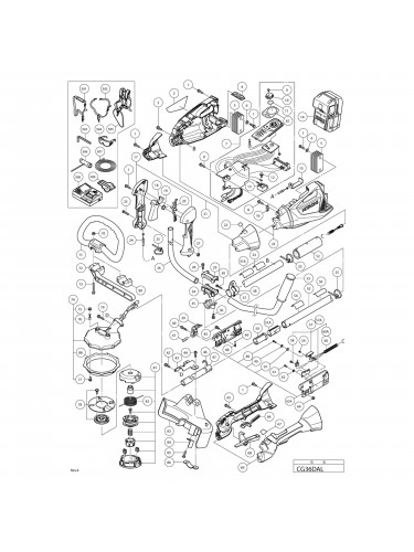 Vue éclatée Hitachi Hikoki CG36DAL #01