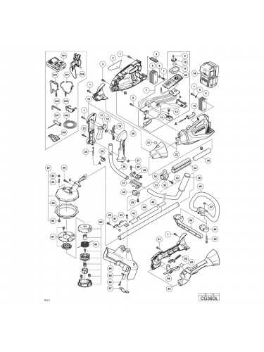 Vue éclatée Hitachi Hikoki CG36DL #01