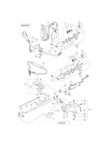 Vue éclatée Hitachi Hikoki CG51EA #01
