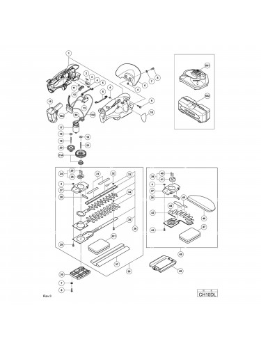 Vue éclatée Hitachi Hikoki CH10DL #01