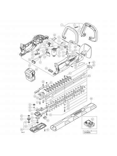 Vue éclatée Hitachi Hikoki CH36DL #01