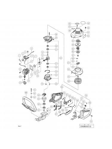 Vue éclatée Hitachi Hikoki CH50EA3 #01