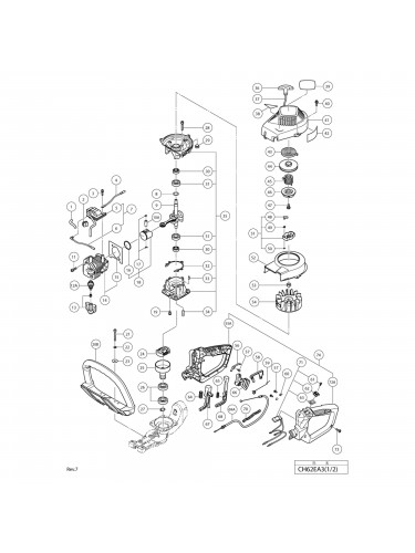 Vue éclatée Hitachi Hikoki CH62EA3 #01
