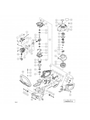 Vue éclatée Hitachi Hikoki CH66EB3 #01