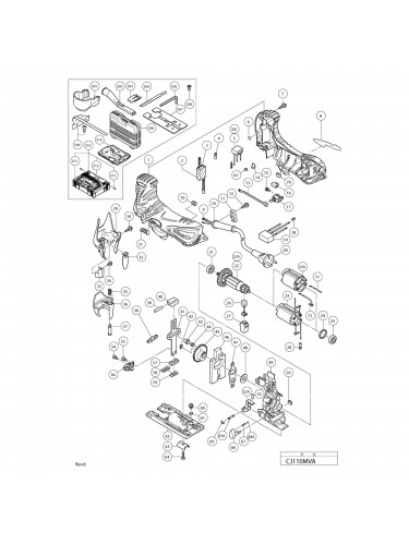 Vue éclatée Hitachi Hikoki CJ110MVA #01
