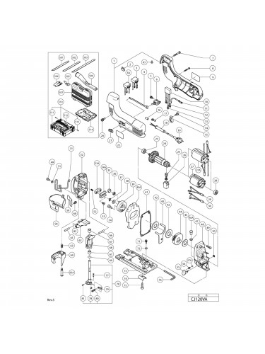 Vue éclatée Hitachi Hikoki CJ120VA #01