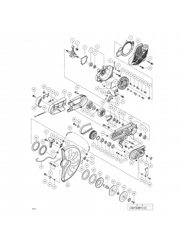 Vue éclatée Hitachi Hikoki CM75EBP #01