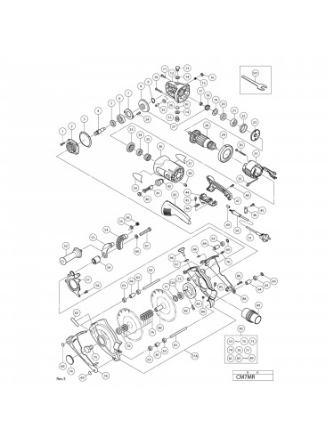 Vue éclatée Hitachi Hikoki CM7SR #01