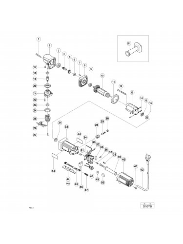 Vue éclatée Hitachi Hikoki D10YB #01