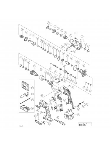Vue éclatée Hitachi Hikoki DH14DL #01