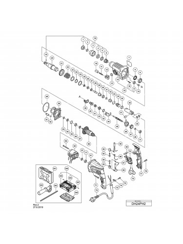 Vue éclatée Hitachi Hikoki DH24PH2 #01