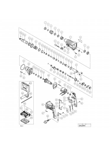 Vue éclatée Hitachi Hikoki DH24PH #01
