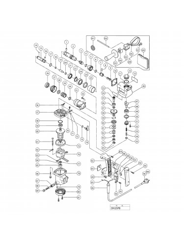Vue éclatée Hitachi Hikoki DH25PB #01