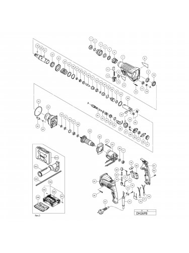 Vue éclatée Hitachi Hikoki DH26PB #01