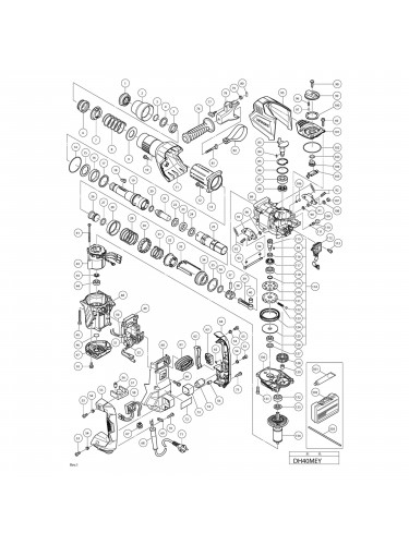 Vue éclatée Hitachi Hikoki DH40MEY #01