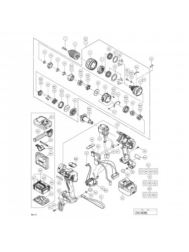 Vue éclatée Hitachi Hikoki DS14DBL #01