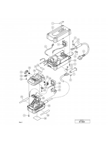 Vue éclatée Hitachi Hikoki ET36A #01