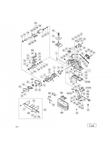 Vue éclatée Hitachi Hikoki F30A #01