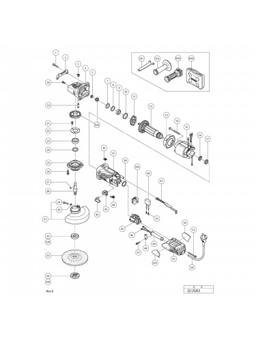 Vue éclatée Hitachi Hikoki G12SA3 #01