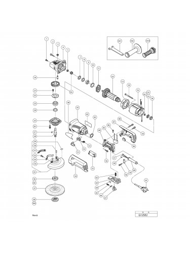 Vue éclatée Hitachi Hikoki G12SE2 #01