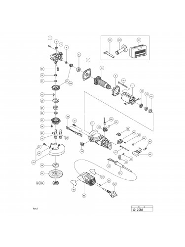 Vue éclatée Hitachi Hikoki G12SR3 #01