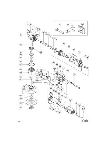 Vue éclatée Hitachi Hikoki G13SB2 #01