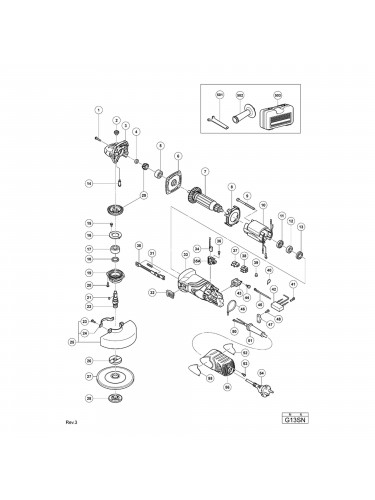 Vue éclatée Hitachi Hikoki G13SN #01