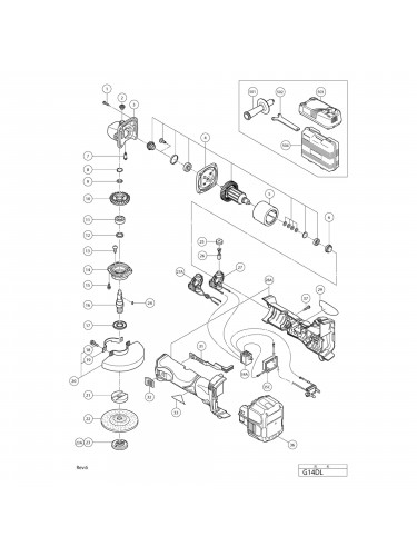 Vue éclatée Hitachi Hikoki G14DL #01