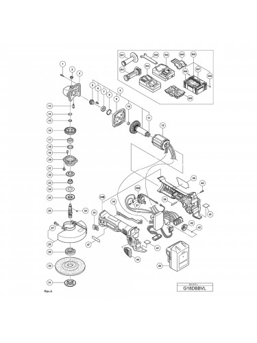 Vue éclatée Hitachi Hikoki G18DBBVL #01