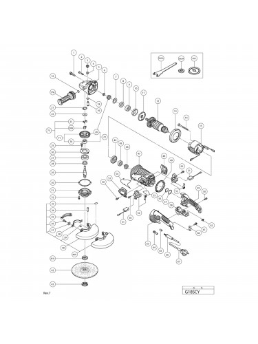 Vue éclatée Hitachi Hikoki G18SCY #01