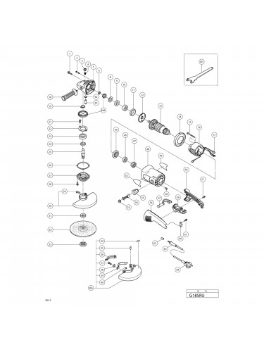 Vue éclatée Hitachi Hikoki G18SRU #01