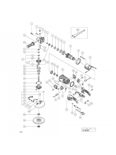 Vue éclatée Hitachi Hikoki G18UBY #01