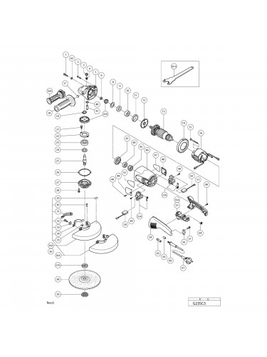 Vue éclatée Hitachi Hikoki G23SC3 #01