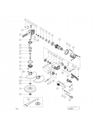 Vue éclatée Hitachi Hikoki G23SF2 #01