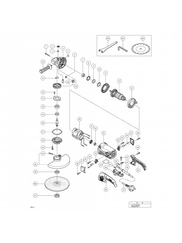 Vue éclatée Hitachi Hikoki G23ST #01