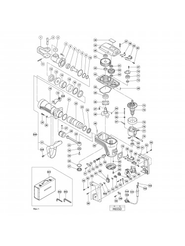 Vue éclatée Hitachi Hikoki H65SD #01