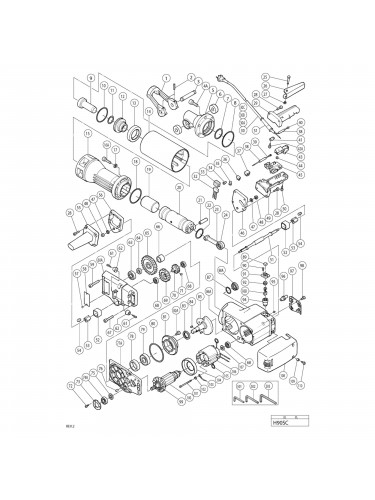 Vue éclatée Hitachi Hikoki H90SC #01
