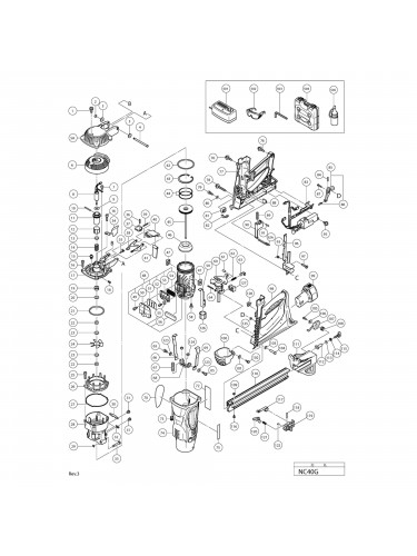 Vue éclatée Hitachi Hikoki NC40G #01