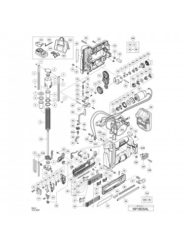 Vue éclatée Hitachi Hikoki NP18DSAL #01