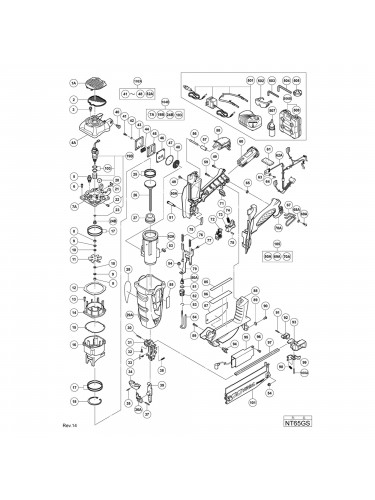 Vue éclatée Hitachi Hikoki NT65GS #01