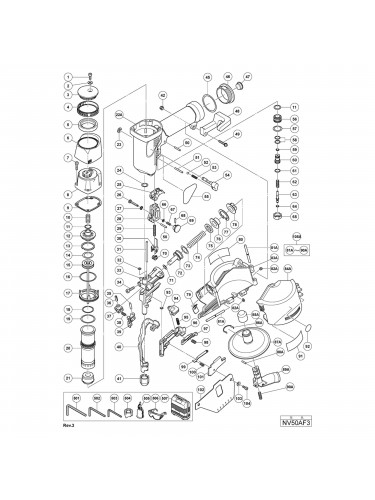 Vue éclatée Hitachi Hikoki NV50AF3 #01