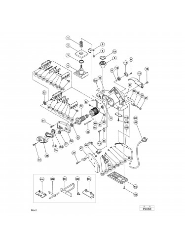 Vue éclatée Hitachi Hikoki P20SE #01