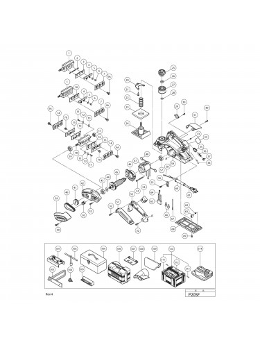 Vue éclatée Hitachi Hikoki P20SF #01